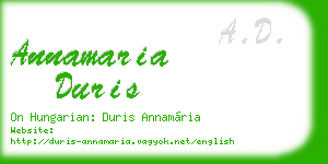 annamaria duris business card